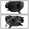 Spyder Projector Headlights Light Bar DRL Smoke for 12-16 Toyota Tacoma