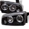 Spyder Projector Headlights LED Halo Black kfor 06-10 Dodge Charger w/ Halogen