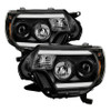 Spyder Projector Headlights Light Bar DRL Black for 12-15 Toyota Tacoma