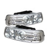Spyder Projector Headlights LED Halo LED Chrome for 99-02 Silverado 1500/2500