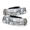 Spyder Projector Headlights LED Halo LED Chrome for 99-02 Silverado 1500/2500