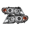 Spyder Projector Headlights 1PC LED Halo Chrome for 02-05 BMW E46 3-Series 4DR