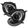 Spyder Projector Headlights DRL Black for 10-12 Mini Cooper w/ Xenon/HID