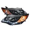 Spyder Projector Headlights DRL Black for 12-14 Toyota Camry