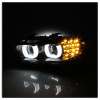 Spyder LED Turn Black Headlights for 09-12 BMW E90 4DR HID w/ AFS Only
