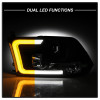 Spyder Ver 2 Proj Headlight - Light Bar Turn Signal Black for 09-16 Ram 1500