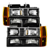 Xtune Headlights w/ Corner & Parking Lights 8pcs Sets for 94-99 GMC Yukon