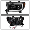 Spyder Xtune LED Light Bar Projector Headlights Black for 07-13 Toyota Tundra