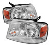 Spyder Xtune Amber Crystal Headlights Chrome for 04-08 Ford F150