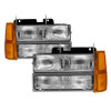 Spyder Xtune Headlights w/ Corner & Parking Lights 8pcs for 94-98 Suburban