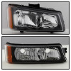 Spyder Xtune Headlights w/ Bumper Lights Black for 03-06 Silverado 2500HD
