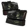 Xtune Crystal Headlights w/ Amber Lights Smoke for 03-06 Silverado 2500HD