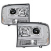 Spyder Light Bar Projector Headlights - Chrome for 99-04 Ford F-250 Super Duty