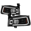 Spyder Projector Headlights - LED Light Bar - Black for 06-10 Dodge Charger