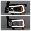 Spyder Projector Headlights - LED Light Bar - Black for 06-10 Dodge Charger