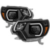 Spyder xTune Headlights - Light Bar DRL - Black for 12-15 Toyota Tacoma