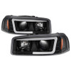 Spyder V2 Projector Headlights - DRL - Black for 99-06 Sierra 1500/2500/3500