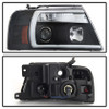 Spyder Projector Headlights - Light Bar DRL - Black for 04-08 Ford F-150