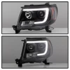 Spyder Projector Headlights - Light Bar DRL - Black for 05-11 Toyota Tacoma