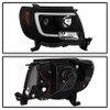 Spyder Projector Headlights - Light Bar DRL - Black for 05-11 Toyota Tacoma