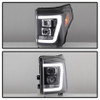 Spyder V2 Projector Headlights - Black for 11-16 Ford F-250 Super Duty