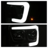 Spyder V2 Projector Headlights - Light Bar DRL - Black for 06-08 Dodge Ram 1500