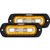 Rigid Industries SR-L Series Flush Mount LED Spreader Pair w/ Amber Halo