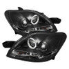 Spyder Projector Headlights LED Halo DRL Black for 07-11 Yaris 4Dr