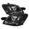 Spyder Projector Headlights LED Halo DRL Black for 07-11 Yaris 4Dr