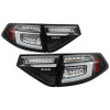 Spyder LED Tail Lights Seq Signal Black for 08-14 WRX Hatchback