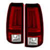 Spyder Version 2 LED Tail Lights - Red Clear for 99-02 Silverado 1500/2500