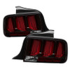 Spyder LED Tail Lights - Black for 05-09 Ford Mustang (Red Light Bar)