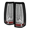 Xtune C-Shape LED Tail Lights Chrome for 03-06 Silverado 1500-2500-3500