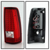 Xtune LED Tail Lights Red Clear for 03-06 Silverado 1500/2500/3500