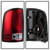Spyder V2 Light Bar LED Tail Lights - Red Clear for 07-13 GMC Sierra 1500