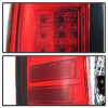 Spyder V2 Light Bar LED Tail Lights - Red Clear for 07-13 GMC Sierra 1500
