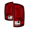 Spyder V3 Light Bar LED Tail Light - Red Clear for 03-06 Dodge Ram 2500/3500