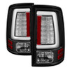 Spyder Light Bar LED Tail Lights - Black for 2013-2014 Dodge Ram