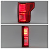 Spyder Light Bar LED Tail Lights - Red Clear for 2015-2017 Ford F150