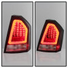 Spyder V2 Light Bar LED Tail Lights - Red Clear for 08-10 Chrysler 300C
