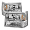 Spyder Xtune 1Pc Crystal Headlights Chrome for 93-98 Jeep Grand Cherokee