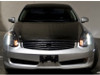 Spyder Projector Headlights LED Halo DRL Black for 03-07 G35 2DR w/ Halogen