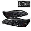 Spyder 1PC Projector Headlights LED Halo Amber Reflctr Smoke for 94-98 Mustang