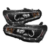 Spyder Projector Headlights LED Halo DRL Black for 08-14 EVO X w/ Xenon/HID