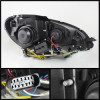 Spyder Projector Headlights DRL Black for 12-13 Mercedes W204 C-Class Halogen