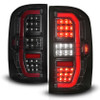 ANZO LED Taillights Black Smoke Lens (w/C Light Bars) for 14-18 GMC Sierra 1500