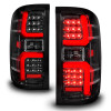 ANZO LED Taillight w/ Sequential Black /Clear Lens for 15-19 Silverado 2500 HD