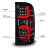 ANZO LED Taillight w/ Sequential Black /Clear Lens for 15-19 Silverado 2500 HD