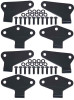 Kentrol Door Hinge Set 8 Pieces 4 Door - Textured Black for 07-18 Wrangler JK
