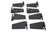 Kentrol Door Hinge Set 8 Pieces 4 Door - Powdercoat Black for 07-18 Wrangler JK